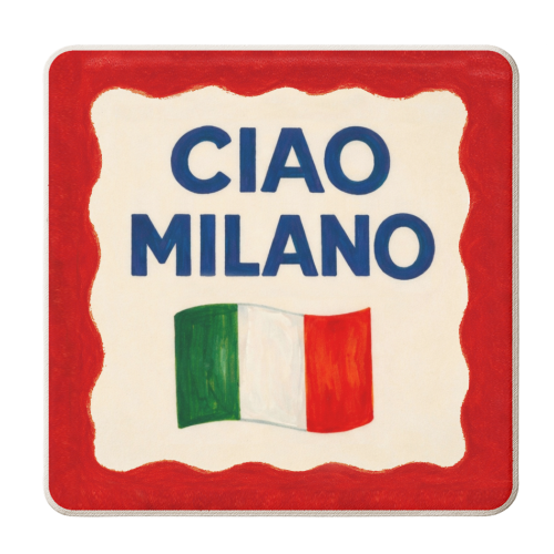 Ciao Milano - personalised beer coaster by Ms Doodle