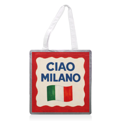 Ciao Milano - printed canvas tote bag by Ms Doodle