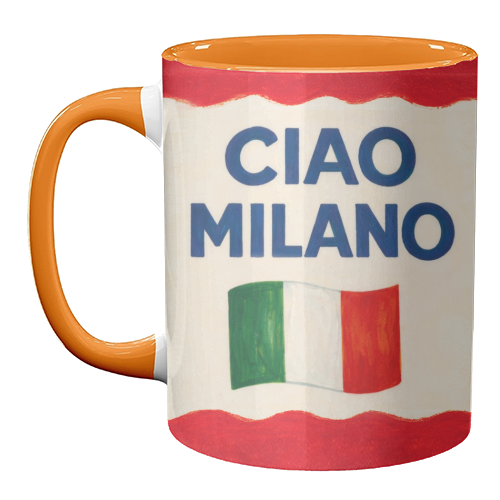Ciao Milano - unique mug by Ms Doodle