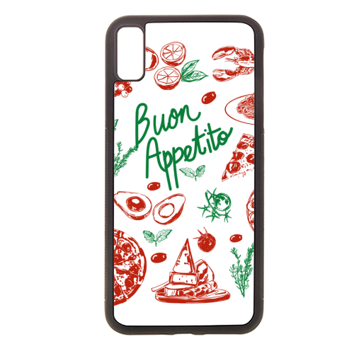 Buon Appetito Italian Food Doodles Illustration - stylish phone case by EZbie
