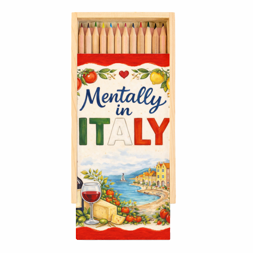 Mentally in Italy - Coloured Pencils with Box by Ms Doodle