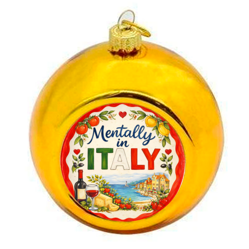 Mentally in Italy - colourful christmas bauble by Ms Doodle
