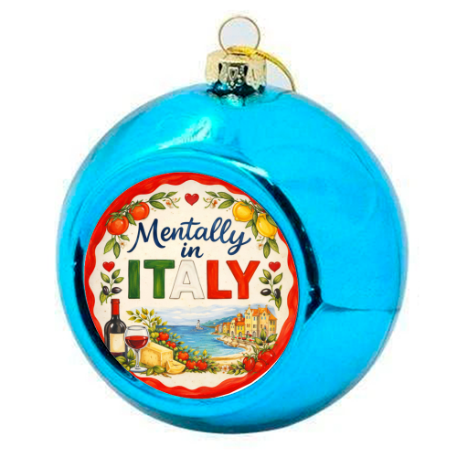 Mentally in Italy - colourful christmas bauble by Ms Doodle