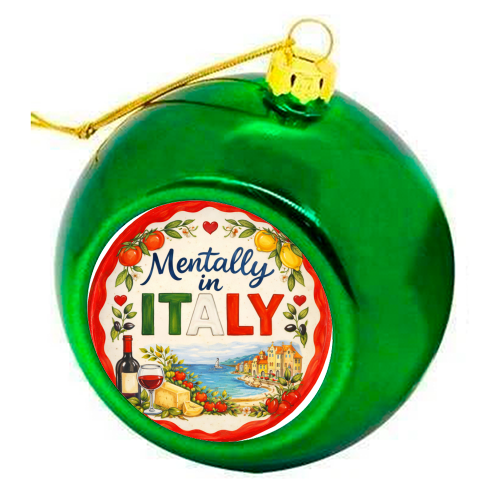 Mentally in Italy - colourful christmas bauble by Ms Doodle