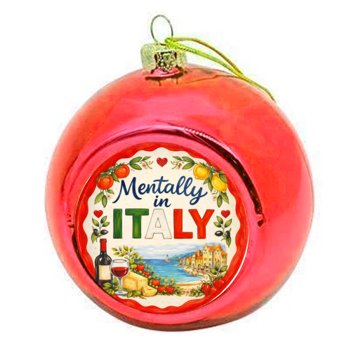 Mentally in Italy - colourful christmas bauble by Ms Doodle