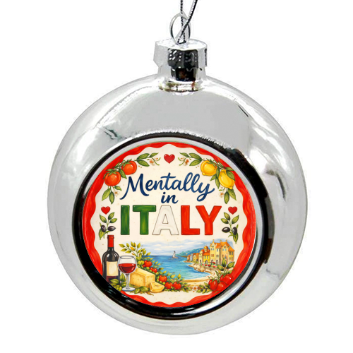 Mentally in Italy - colourful christmas bauble by Ms Doodle