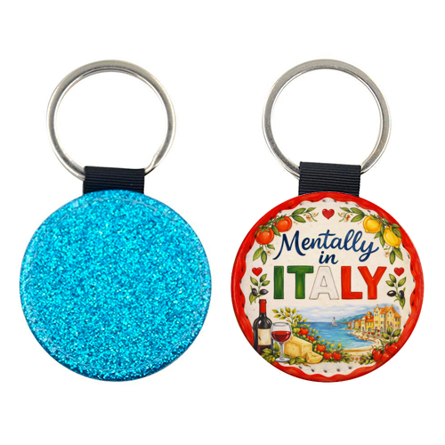 Mentally in Italy - keyring by Ms Doodle