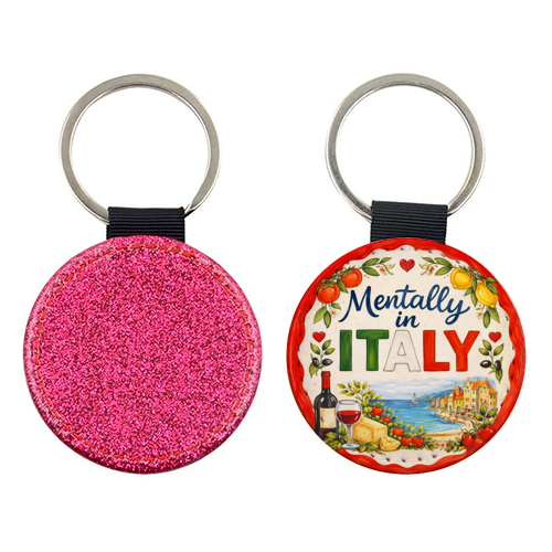 Mentally in Italy - keyring by Ms Doodle