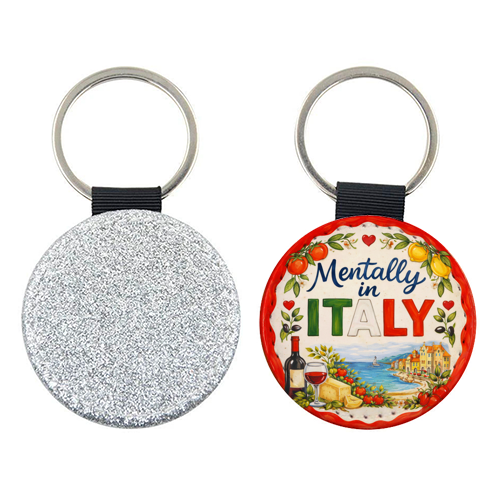Mentally in Italy - keyring by Ms Doodle