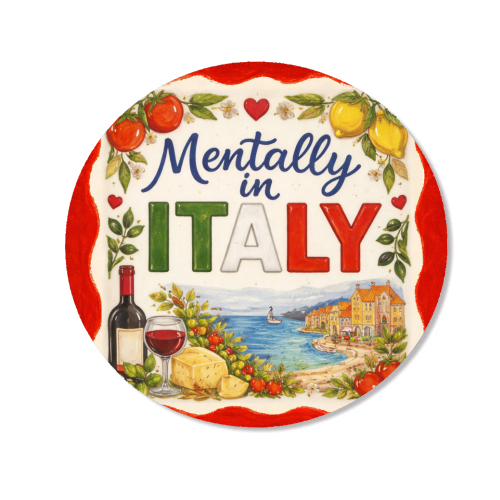 Mentally in Italy - Magnet by Ms Doodle