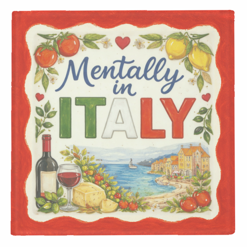 Mentally in Italy - personalised beer coaster by Ms Doodle