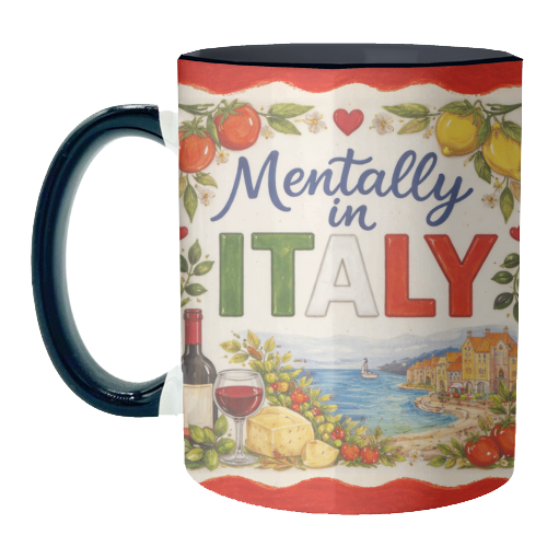 Mentally in Italy - unique mug by Ms Doodle