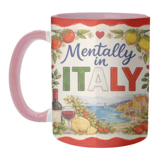 Mentally in Italy - unique mug by Ms Doodle