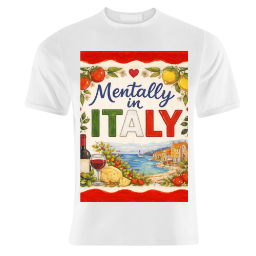 Mentally in Italy - unique t shirt by Ms Doodle