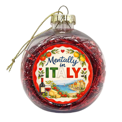 Mentally in Italy - xmas bauble by Ms Doodle