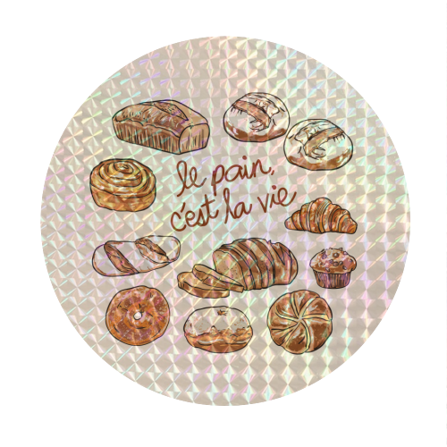 Le Pain C'est La Vie – Bread is Life French Bakery Illustration - Circle Sticker by EZbie