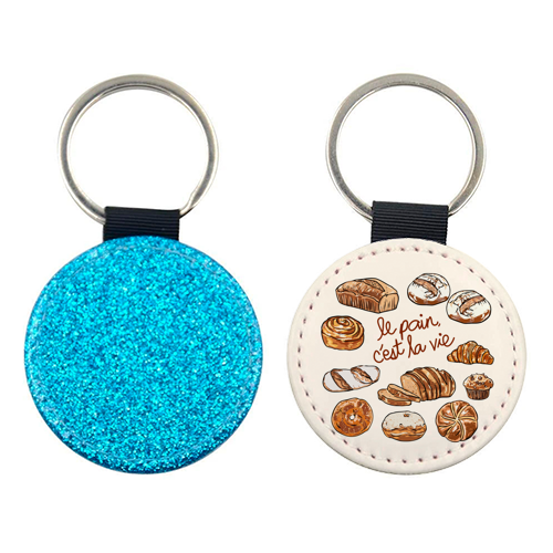 Le Pain C'est La Vie – Bread is Life French Bakery Illustration - keyring by EZbie