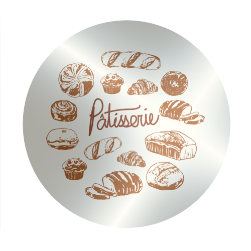 Vintage French Patisserie Bread Bakery Illustration - Circle Sticker by EZbie