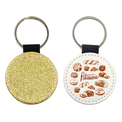 Vintage French Patisserie Bread Bakery Illustration - keyring by EZbie