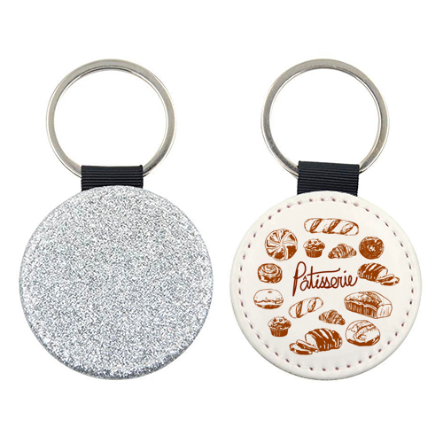 Vintage French Patisserie Bread Bakery Illustration - keyring by EZbie