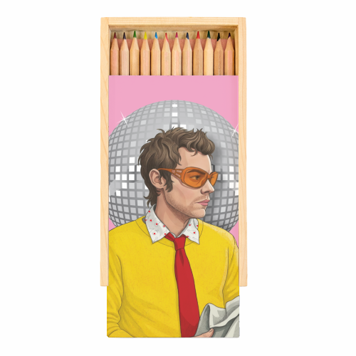 HARRY DISCO OCCASIONALLY - Coloured Pencils with Box by Claire Atwood
