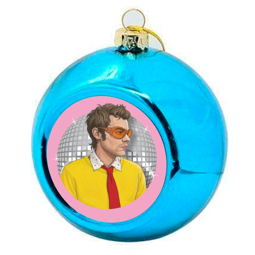 HARRY DISCO OCCASIONALLY - colourful christmas bauble by Claire Atwood
