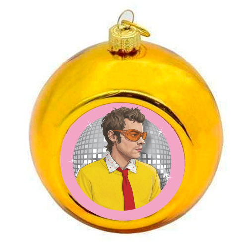 HARRY DISCO OCCASIONALLY - colourful christmas bauble by Claire Atwood