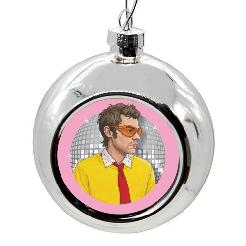 HARRY DISCO OCCASIONALLY - colourful christmas bauble by Claire Atwood