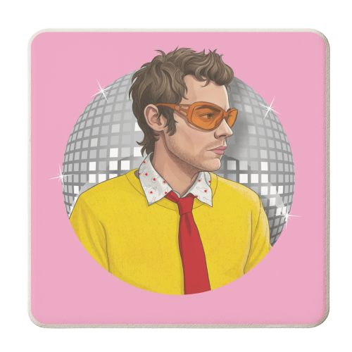 HARRY DISCO OCCASIONALLY - personalised beer coaster by Claire Atwood