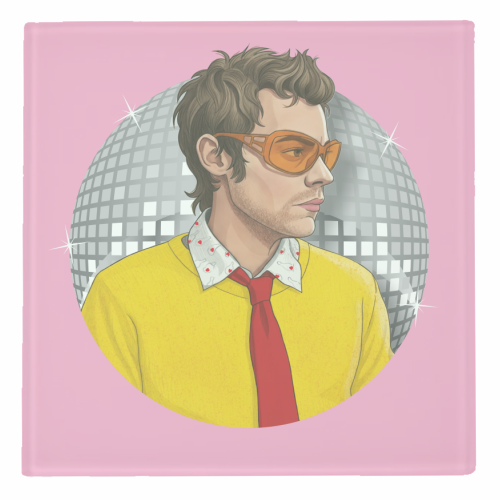 HARRY DISCO OCCASIONALLY - personalised beer coaster by Claire Atwood