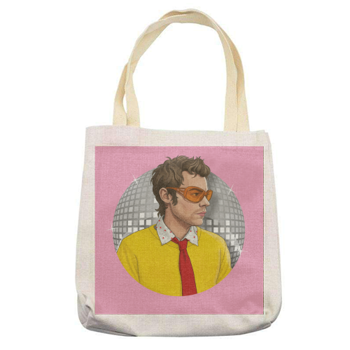 HARRY DISCO OCCASIONALLY - printed canvas tote bag by Claire Atwood