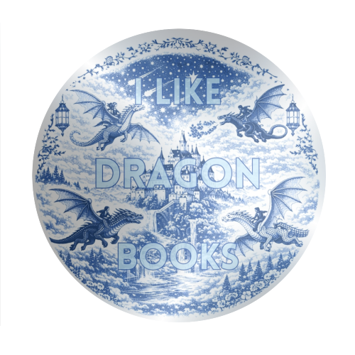 I LIKE DRAGON BOOKS - Circle Sticker by Lilly Rose