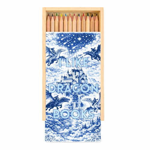 I LIKE DRAGON BOOKS - Coloured Pencils with Box by Lilly Rose