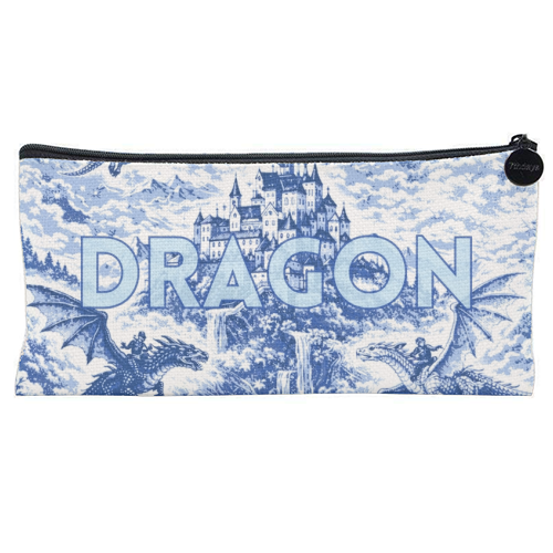 I LIKE DRAGON BOOKS - flat pencil case by Lilly Rose