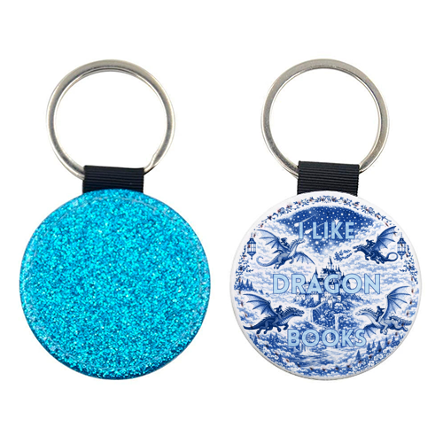 I LIKE DRAGON BOOKS - keyring by Lilly Rose