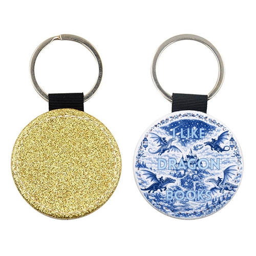 I LIKE DRAGON BOOKS - keyring by Lilly Rose