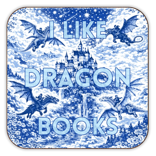 I LIKE DRAGON BOOKS - personalised beer coaster by Lilly Rose