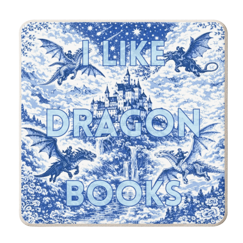 I LIKE DRAGON BOOKS - personalised beer coaster by Lilly Rose