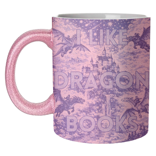 I LIKE DRAGON BOOKS - unique mug by Lilly Rose