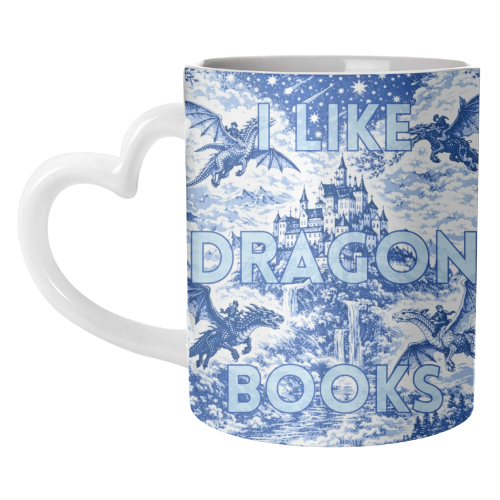 I LIKE DRAGON BOOKS - unique mug by Lilly Rose