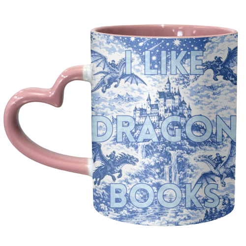 I LIKE DRAGON BOOKS - unique mug by Lilly Rose
