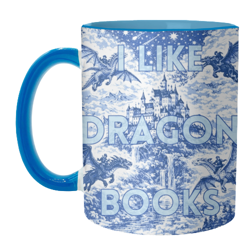 I LIKE DRAGON BOOKS - unique mug by Lilly Rose