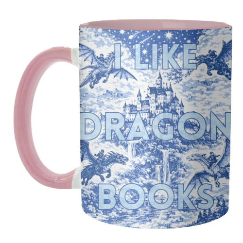 I LIKE DRAGON BOOKS - unique mug by Lilly Rose