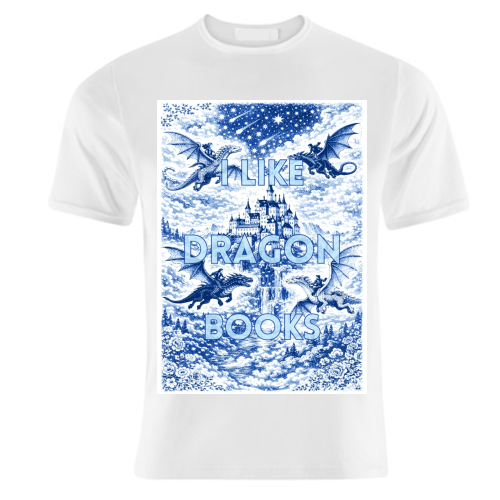 I LIKE DRAGON BOOKS - unique t shirt by Lilly Rose