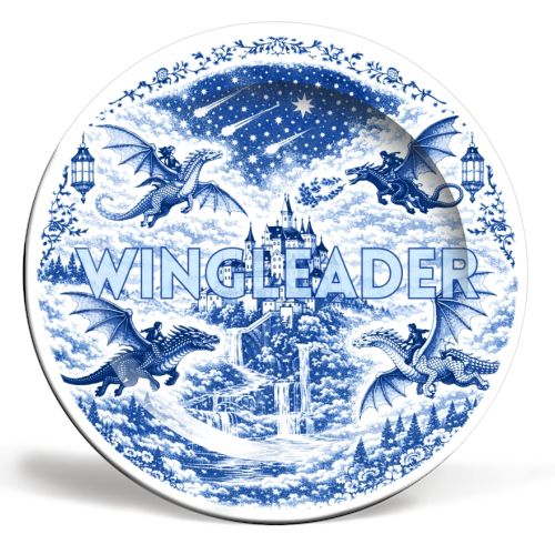 Wingleader - ceramic dinner plate by Lilly Rose