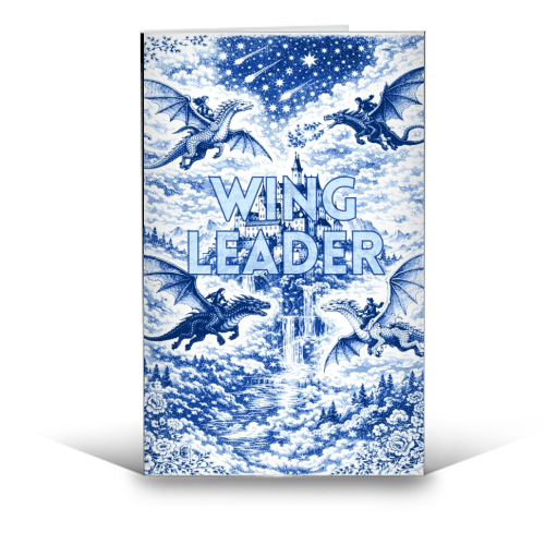 Wingleader - funny greeting card by Lilly Rose
