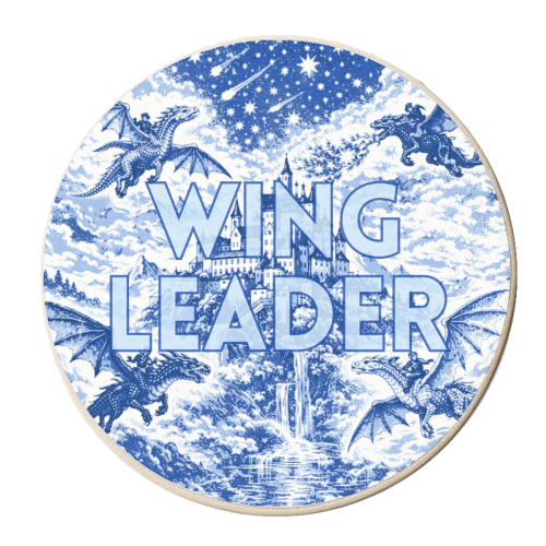 Wingleader - personalised beer coaster by Lilly Rose