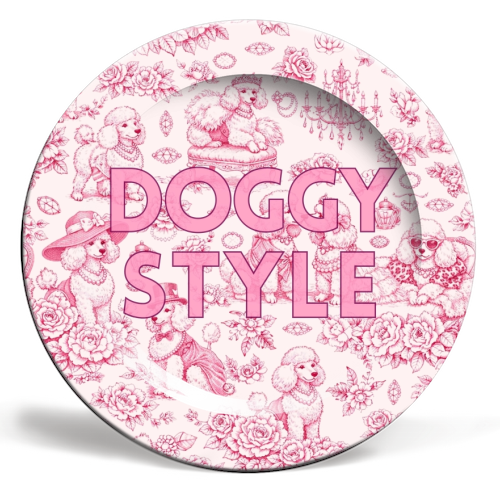 DOGGY STYLE - ceramic dinner plate by Lilly Rose
