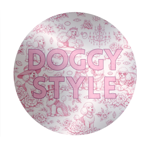 DOGGY STYLE - Circle Sticker by Lilly Rose