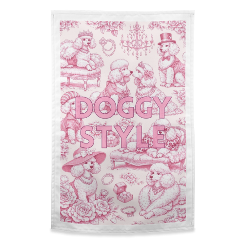 DOGGY STYLE - funny tea towel by Lilly Rose